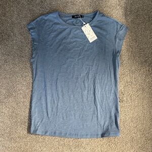 Elegant Blue Short Sleeve Women's Tee